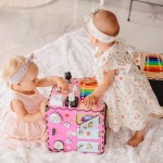 Бізікуб для дівчинки, 22 елементи 30*30*30 рожевий