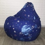  Крісло-груша бавовна "Космос" KatyPuf
