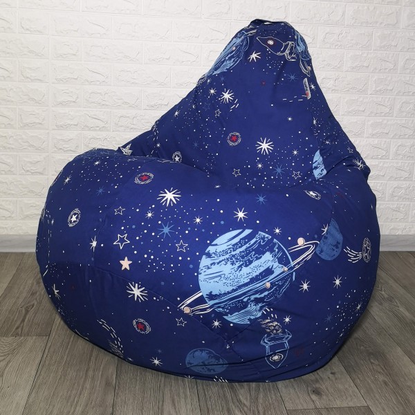  Крісло-груша бавовна "Космос" KatyPuf