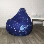  Крісло-груша бавовна "Космос" KatyPuf