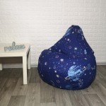  Крісло-груша бавовна "Космос" KatyPuf