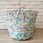 Кошик для іграшок "Єдинороги бірюзові" KatyPuf