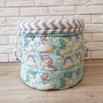 Кошик для іграшок "Єдинороги бірюзові" KatyPuf