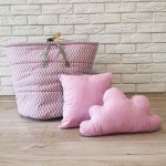 Кошик для іграшок "Зигзаг рожевый" KatyPuf