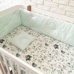 Комплект постільної білизни "Звірята" з бортиками, конвертом, подушкою KatyPuf