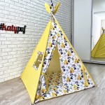 Вігвам стьобаний жовтий "Вігвам" + система антискладання KatyPuf