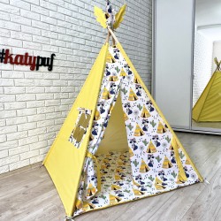 Вігвам стьобаний жовтий "Вігвам" + система антискладання KatyPuf