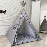 Вігвам стьобаний сірий "Міккі" + система антискладання KatyPuf