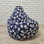  Крісло-груша бавовна "Космонавти" KatyPuf