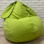 Крісло-груша рогожка "Зайка" салатовий KatyPuf