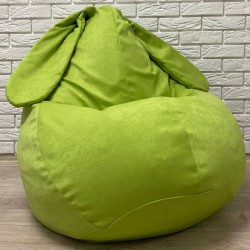  Крісло-груша рогожка "Зайка" салатовий KatyPuf