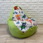  Крісло-груша велюр "Патруль" салатовий KatyPuf