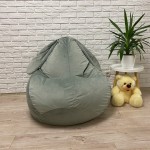 Крісло-груша велюр "Зайка" м'ята KatyPuf