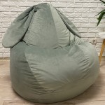 Крісло-груша велюр "Зайка" м'ята KatyPuf