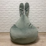 Крісло-груша велюр "Зайка" м'ята KatyPuf