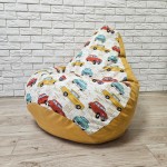  Крісло-груша велюр "Машинки" KatyPuf