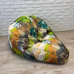  Крісло-груша велюр "ОK" зелений KatyPuf